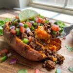 Taco Stuffed Sweet Potatoes - Hearty Sweet Potato Taco Bake 3 6