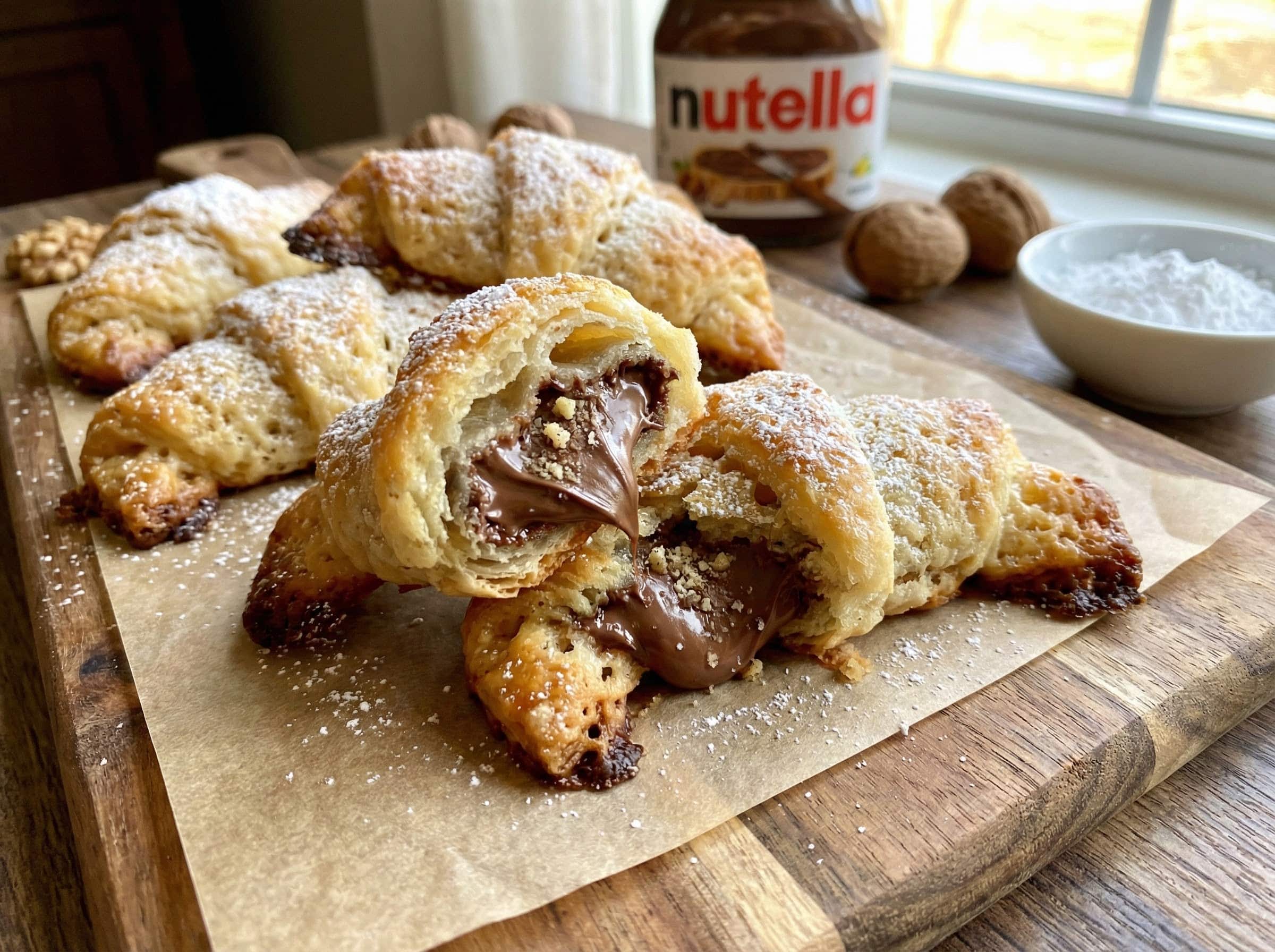 Nutella Rugelach - Creamy Nutella Crescent Cookies 2 8 1