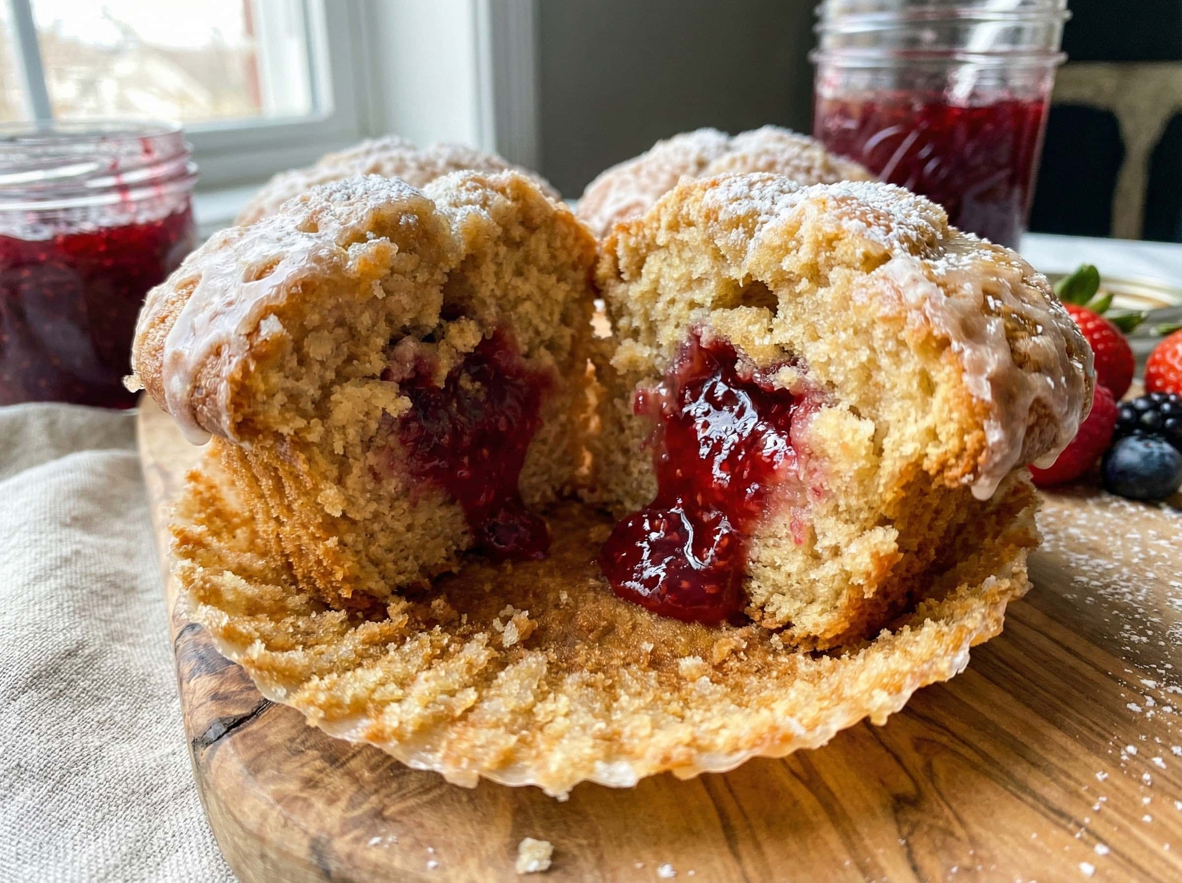 Jelly Donut Muffins (Glazed Jam-Stuffed Muffins) 2 9 1