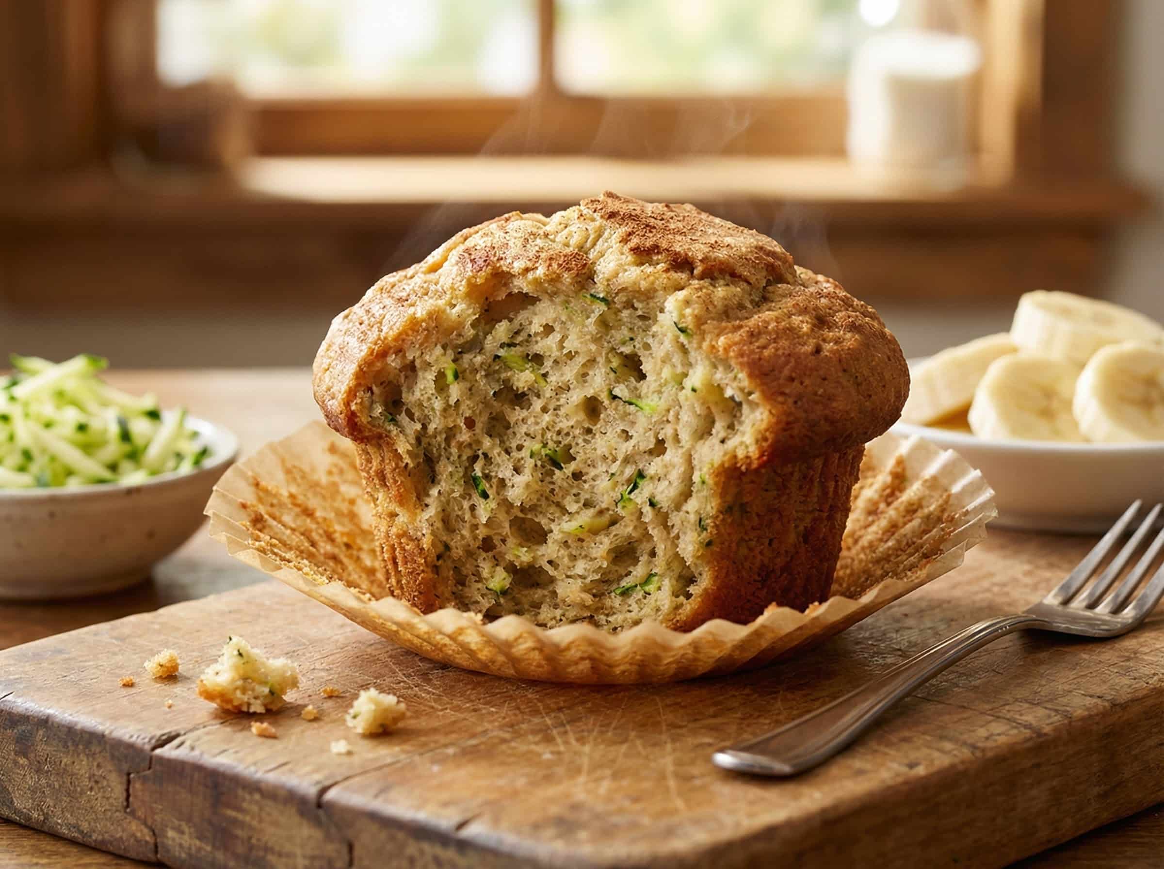 Banana Zucchini Muffins