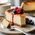 New York-Style Cheesecake Recipe 3 Cheesecake Recipe with cherry topping