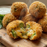 Cheesy Fried Broccoli Bites 3 Cheesy Fried Broccoli Bites