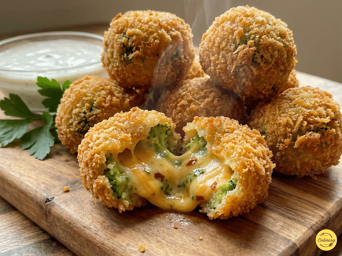 Cheesy Fried Broccoli Bites 2 Cheesy Fried Broccoli Bites