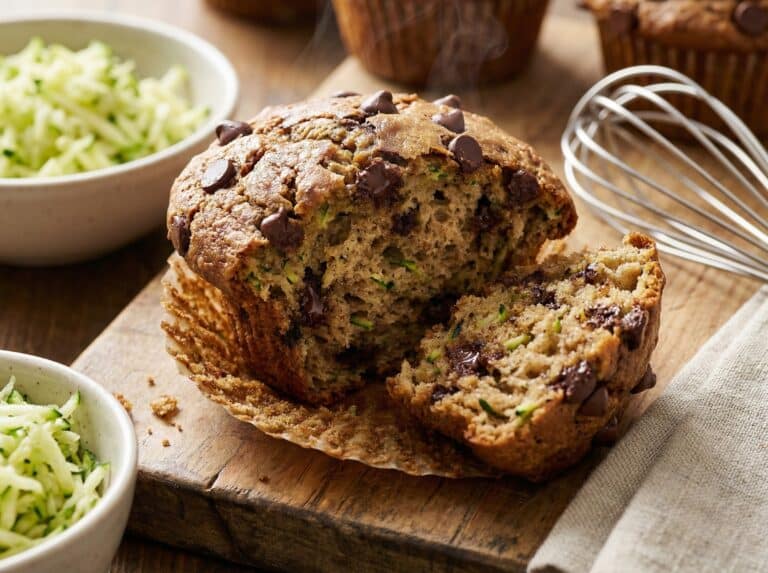 Chocolate Zucchini Muffins - tasty muffins