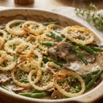 Creamy Green Bean Casserole from Scratch 3 Creamy Green Bean Casserole from Scratch with fried chicken