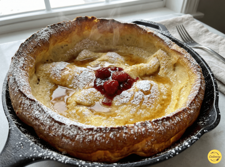 Dutch Baby Pancake with berries