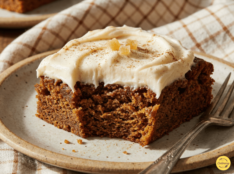Gingerbread bars with Cream Cheese Frosting
