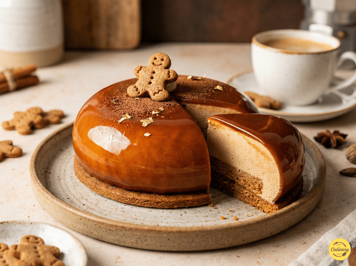 Gingerbread Latte Mousse Domes 1 Gingerbread Latte Mousse Domes dessert