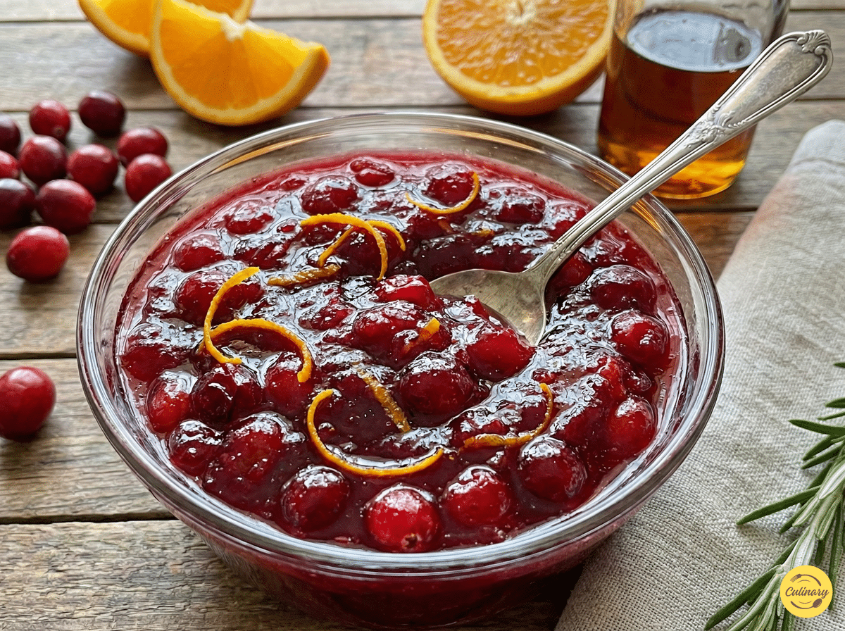 Homemade Orange Cranberry Sauce - Simple, Tangy, and Ready Fast 2 Homemade Orange Cranberry Sauce in bowl