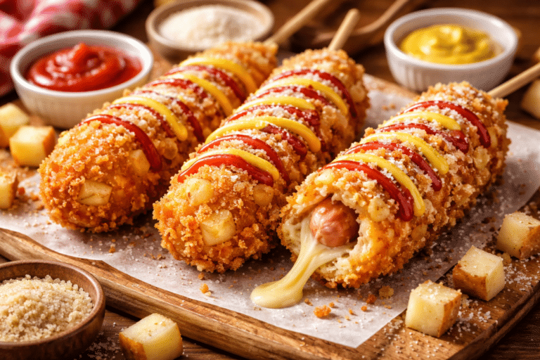 Korean Corn Dog with crispy crust