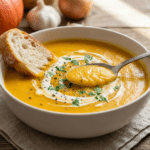 Pumpkin Soup - Classic and Easy 3 Pumpkin Soup - Classic and Easy in cozy bowl