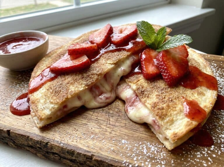 Strawberry Cheesecakeadillas recipe