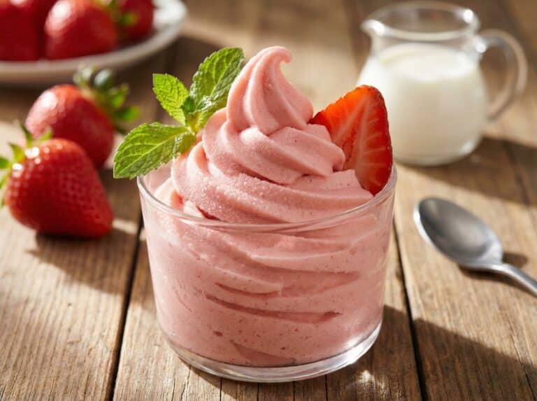 Strawberry Dole Whip dessert