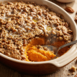 Sweet Potato Casserole peach crumble