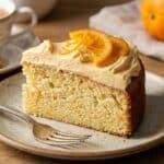 Whole Orange Cake on marble board