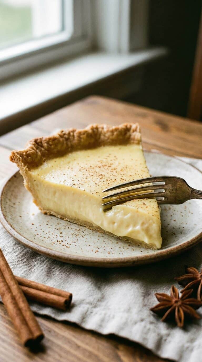 Christmas Eve Cinnamon-Vanilla Custard Pie